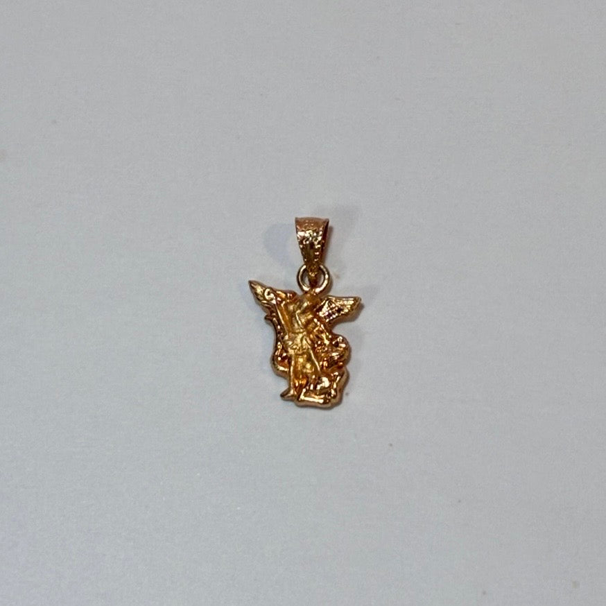 DIJE SILUETA SAN MIGUEL ARCANGEL 1.5CM ORO AMARILLO COL 18K - 0,44GR