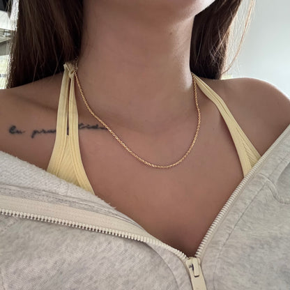 2MM YELLOW GOLD 18K ITALY BOW CHAIN ​​45CM - 2.86GR