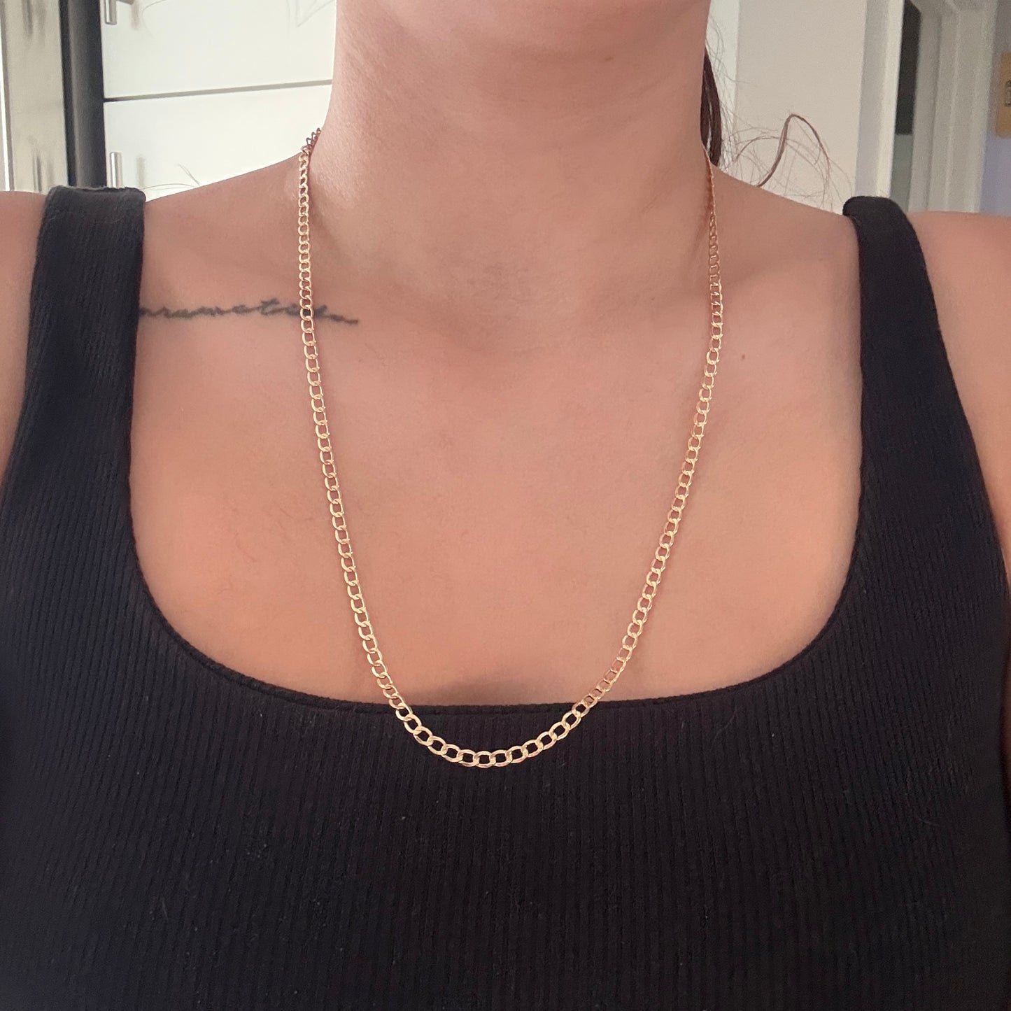 CADENA CUBANA 4MM ORO AMARILLO ITALY 18K 60CM - 5,53GR