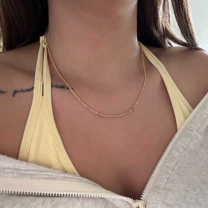 1.5MM YELLOW GOLD ITALY 18K BOW CHAIN ​​45CM - 1.59GR