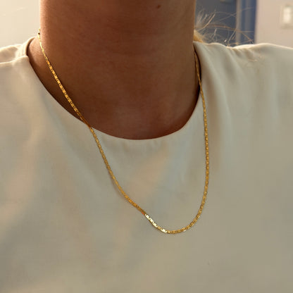 CADENA PLANA LISA 2MM ORO AMARILLO ITALY 18K 50CM - 2,9GR