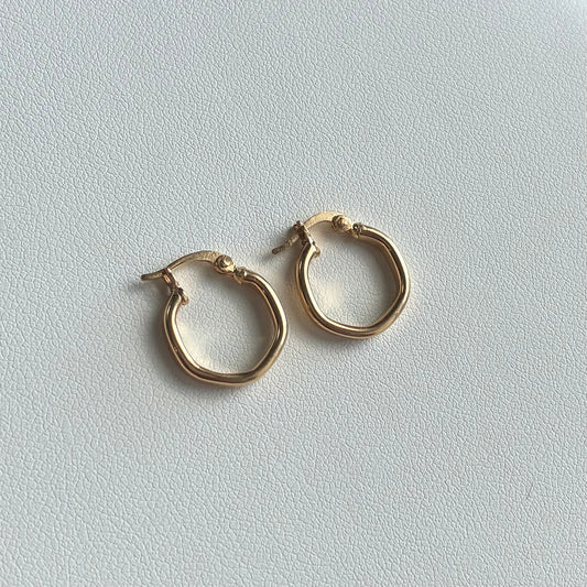 CANDONGA HEXAGONAL LISA 1.1CM ORO AMARILLO 18K. 1,17GR