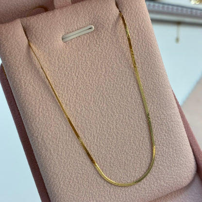 CADENA MINI ESPEJO 1.2MM ORO AMARILLO ITALY 18K 40CM - 1,1GR