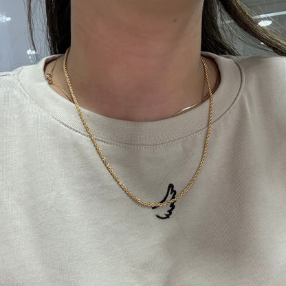 2.2MM ITALIAN YELLOW GOLD BOW CHAIN ​​18K - 50CM 3.04GR