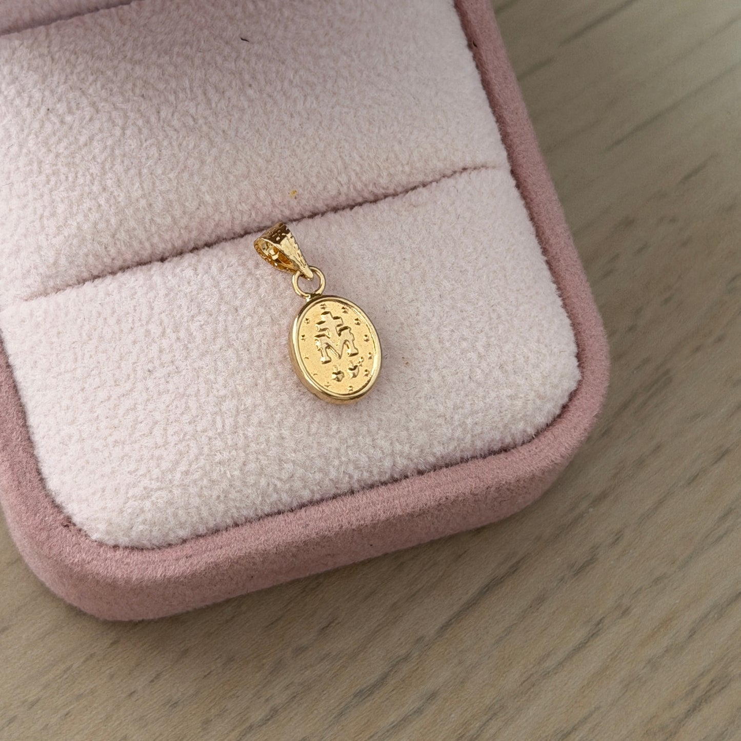 DIJE VIRGEN DE MILAGROSA MEDALLA ORO AMARILLO 18K - 0,4GR