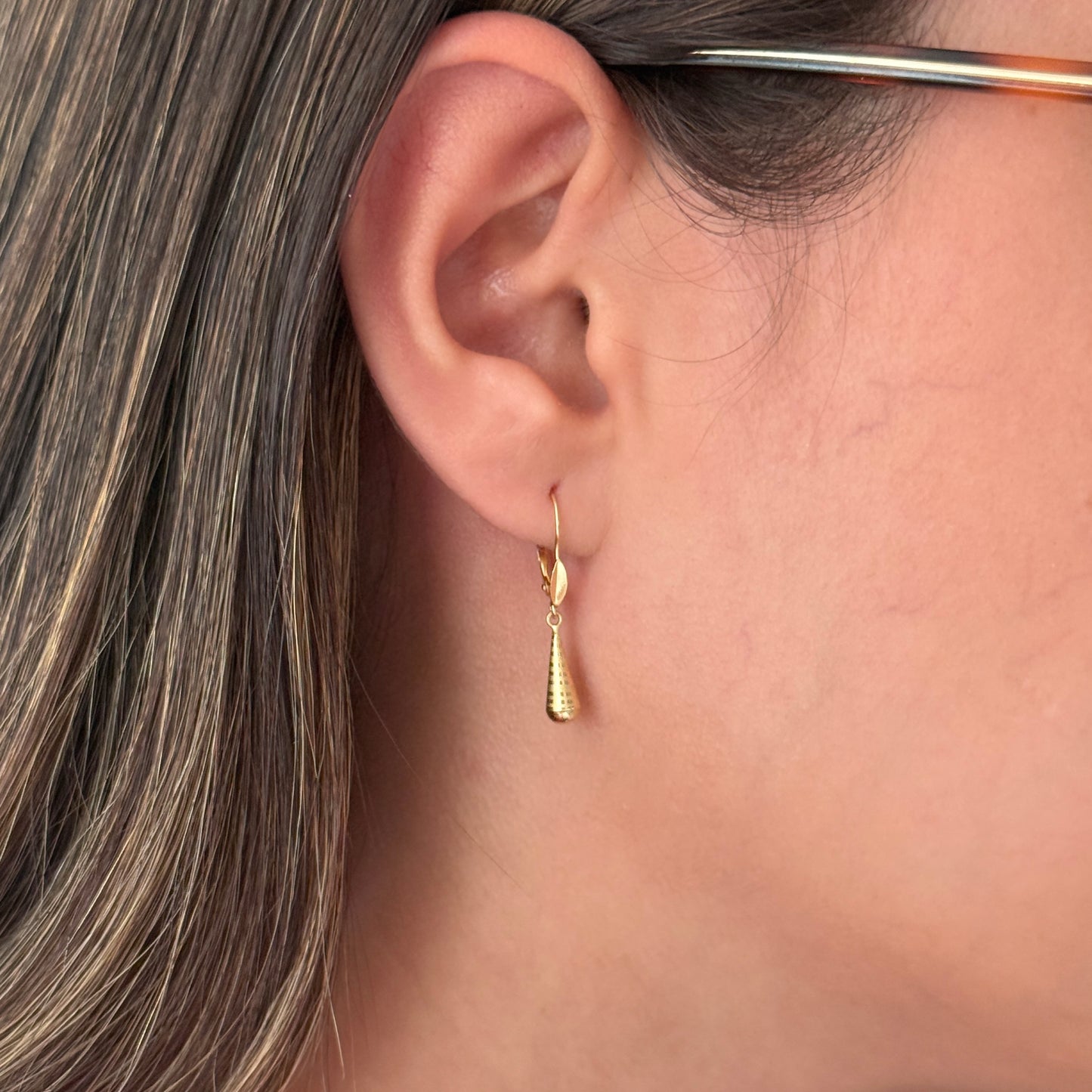 HOOPS OF TEARS 2.7CM YELLOW GOLD 18K - 0.57GR