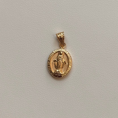 VIRGIN OF THE MIRACULOUS PENDANT 2.2CM 18K YELLOW GOLD - 0.95GR