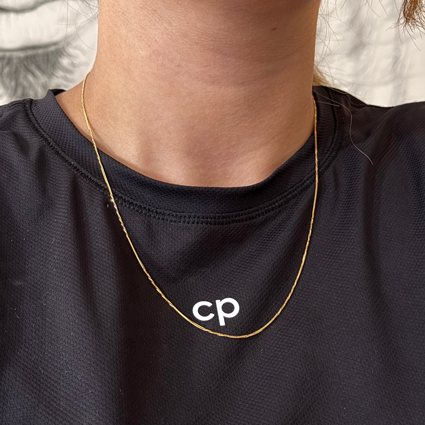 CADENA COLA DE RATON SINGAPUR 0.9MM ORO AMARILLO ITALY 18K 50CM - 2,15GR