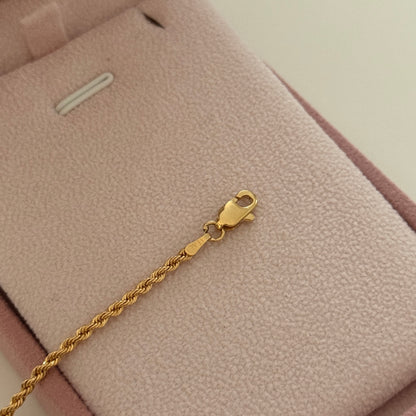 PULSERA LAZO TURBILLON 2MM ORO AMARILLO ITALY 18K 18CM - 1,77GR