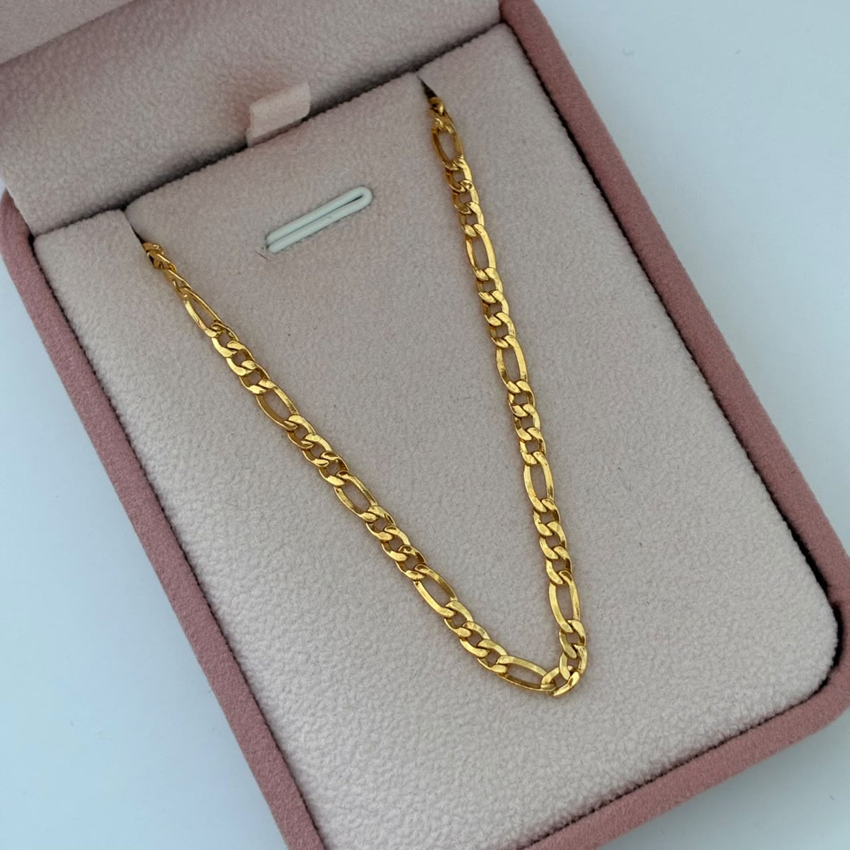 CADENA 3X1 FIGARO 7,28GR 70CM 3,3MM ORO AMARILLO ITALY 18K