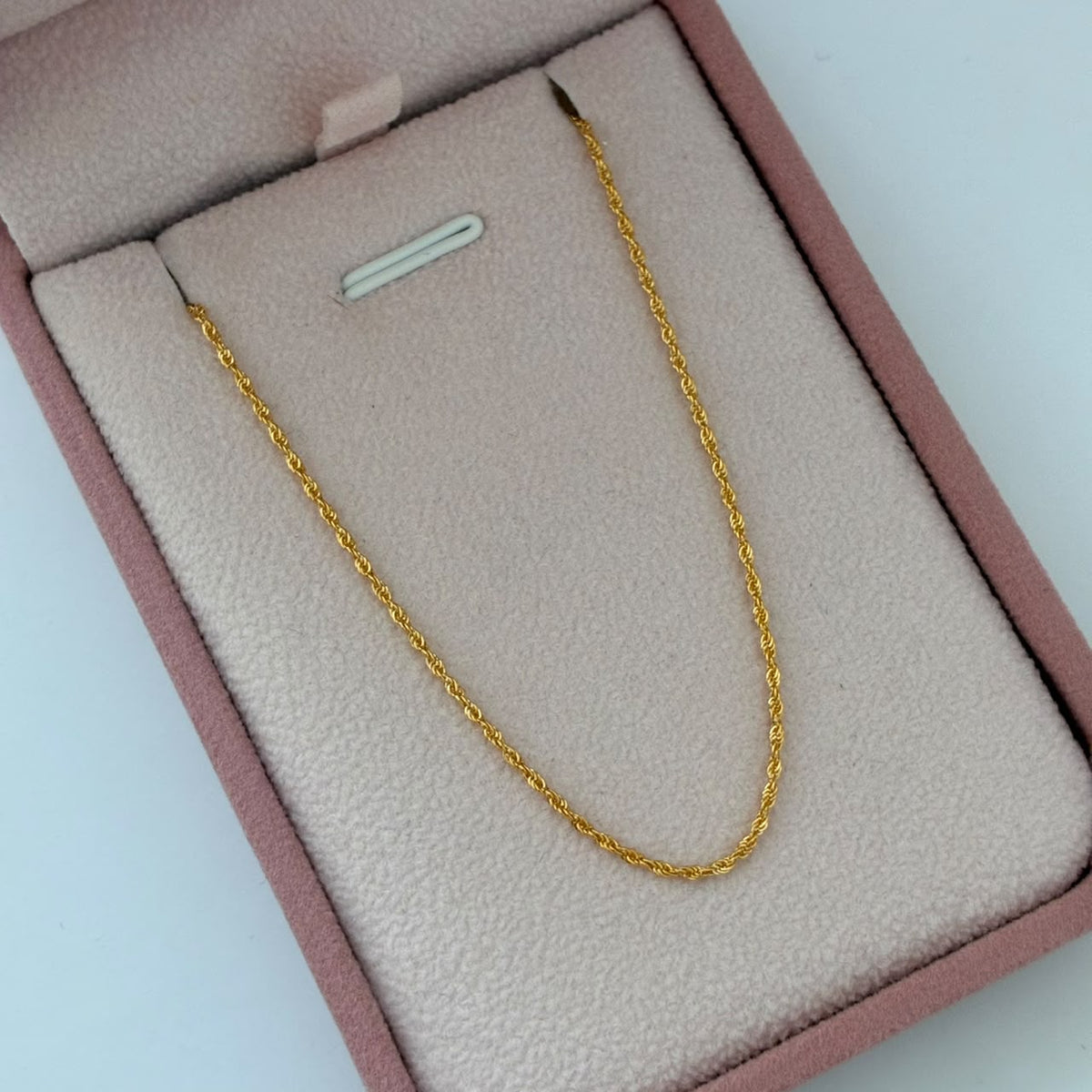 CADENA MINI LAZO 1,15GR 60CM 1,1MM ORO AMARILLO ITALY 18K
