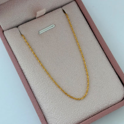 CADENA MINI LAZO 1,15GR 60CM 1,1MM ORO AMARILLO ITALY 18K