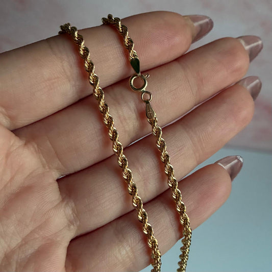 2.8MM YELLOW GOLD ITALY 18K BOW CHAIN ​​45CM - 4.09GR