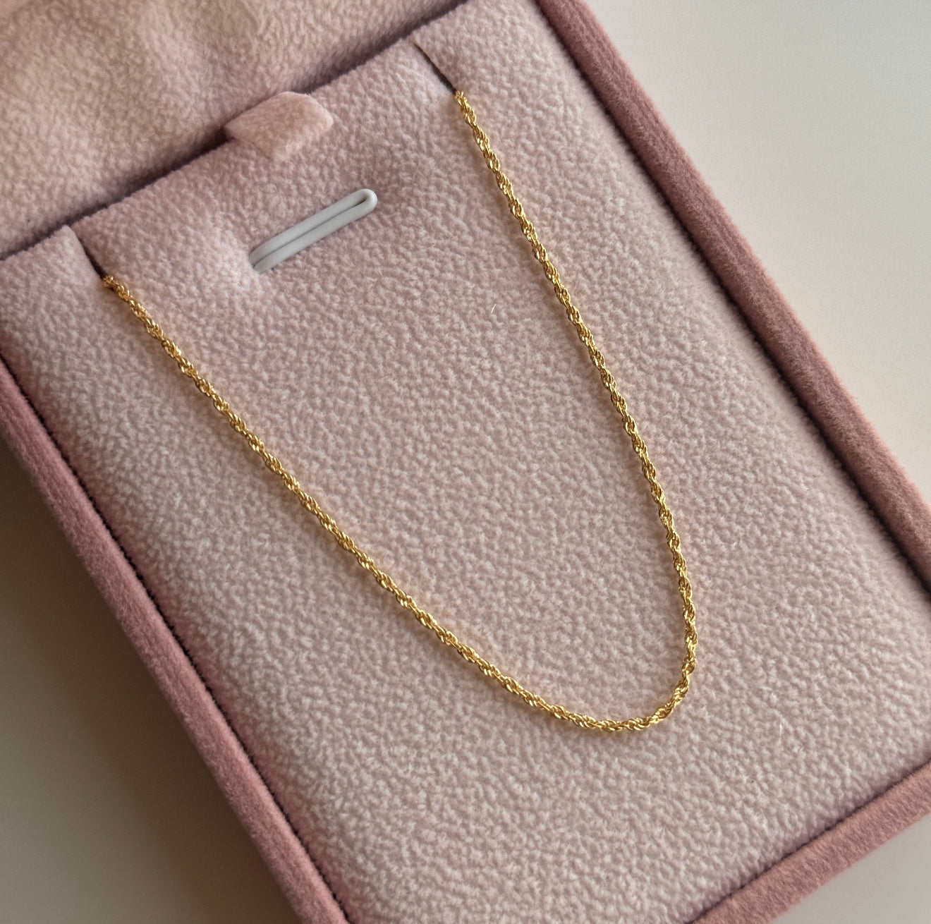 MINI BOW CHAIN ​​1MM YELLOW GOLD ITALY 18K 50CM - 1.0GR