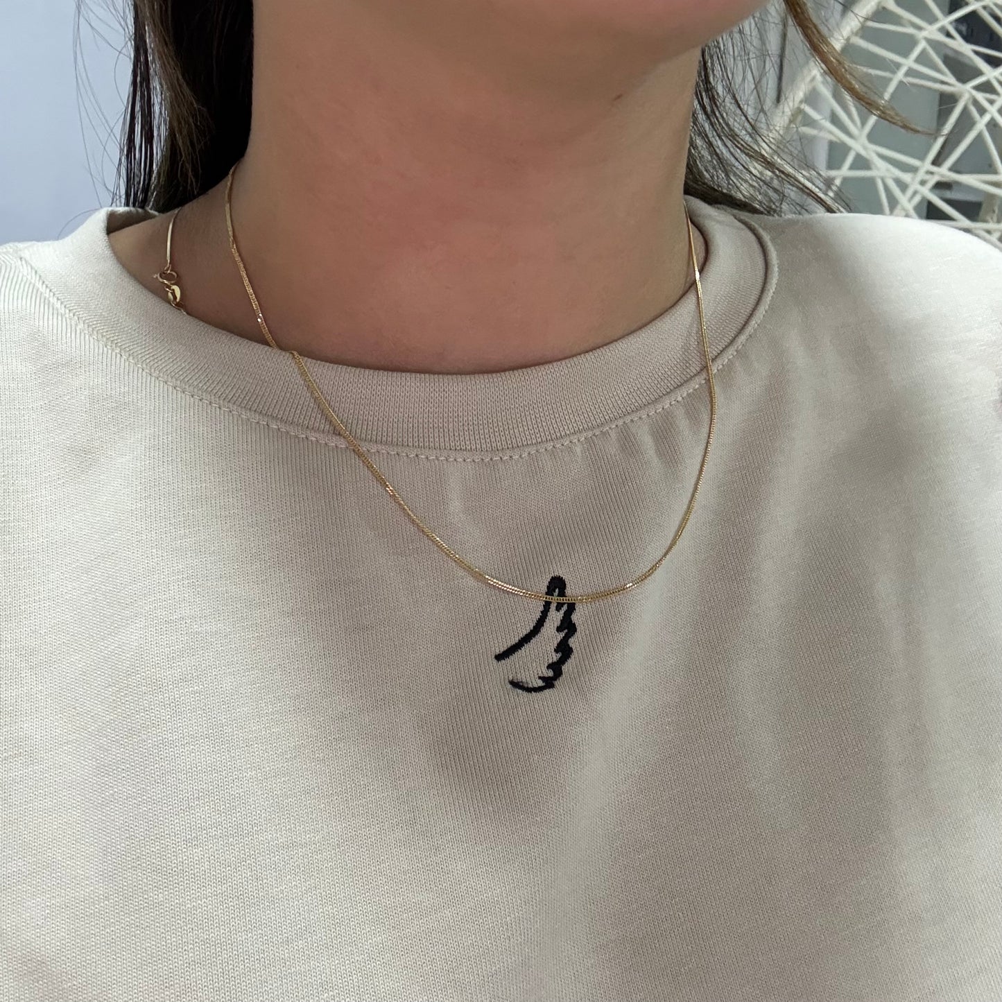 DOUBLE MINI CUBAN CHAIN 1.2MM 18K ITALIAN YELLOW GOLD - 45CM 1.09GR