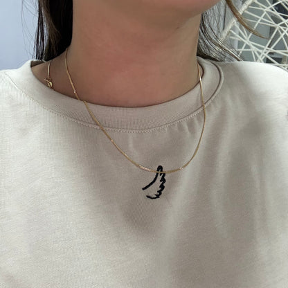 DOUBLE MINI CUBAN CHAIN 1.2MM 18K ITALIAN YELLOW GOLD - 45CM 1.09GR