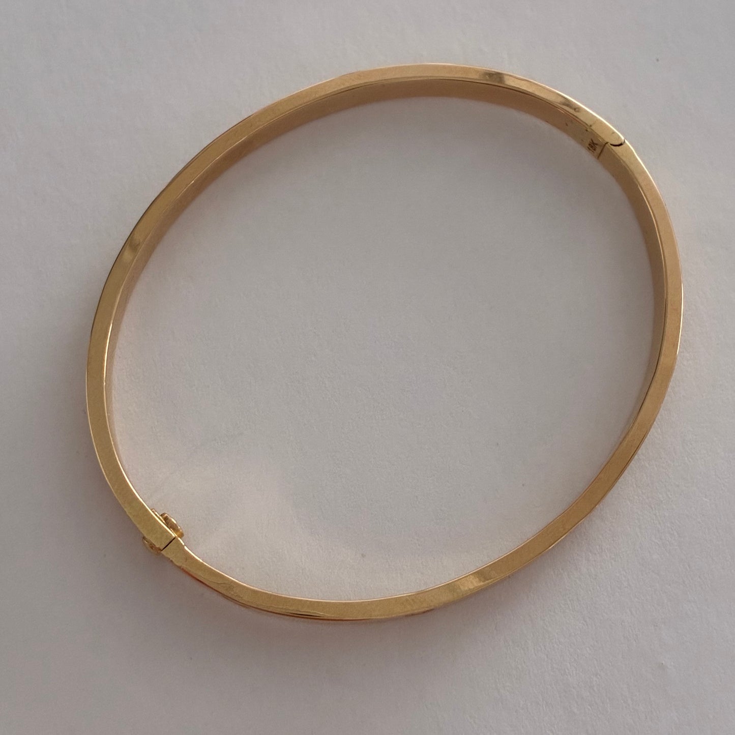 RING BRACELET WITH SCREWDRIVER 4MM YELLOW GOLD ITALY ESP 18K 17CM - 4.44GR