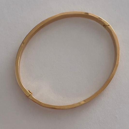 RING BRACELET WITH SCREWDRIVER 4MM YELLOW GOLD ITALY ESP 18K 17CM - 4.44GR