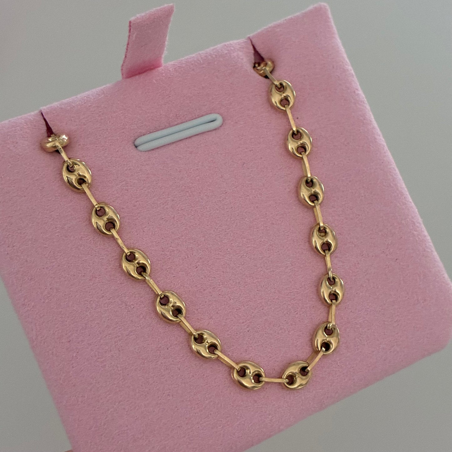 Coffee Bean Bracelet 4mm 18K Yellow Gold 19.5cm - 3.07g