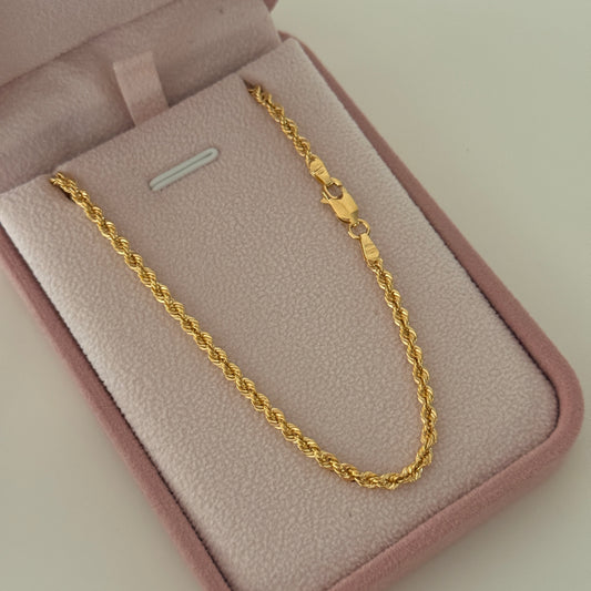 TURBILLON LOOP CHAIN 2.5MM YELLOW GOLD ITALY 18K 60CM - 5,73GR