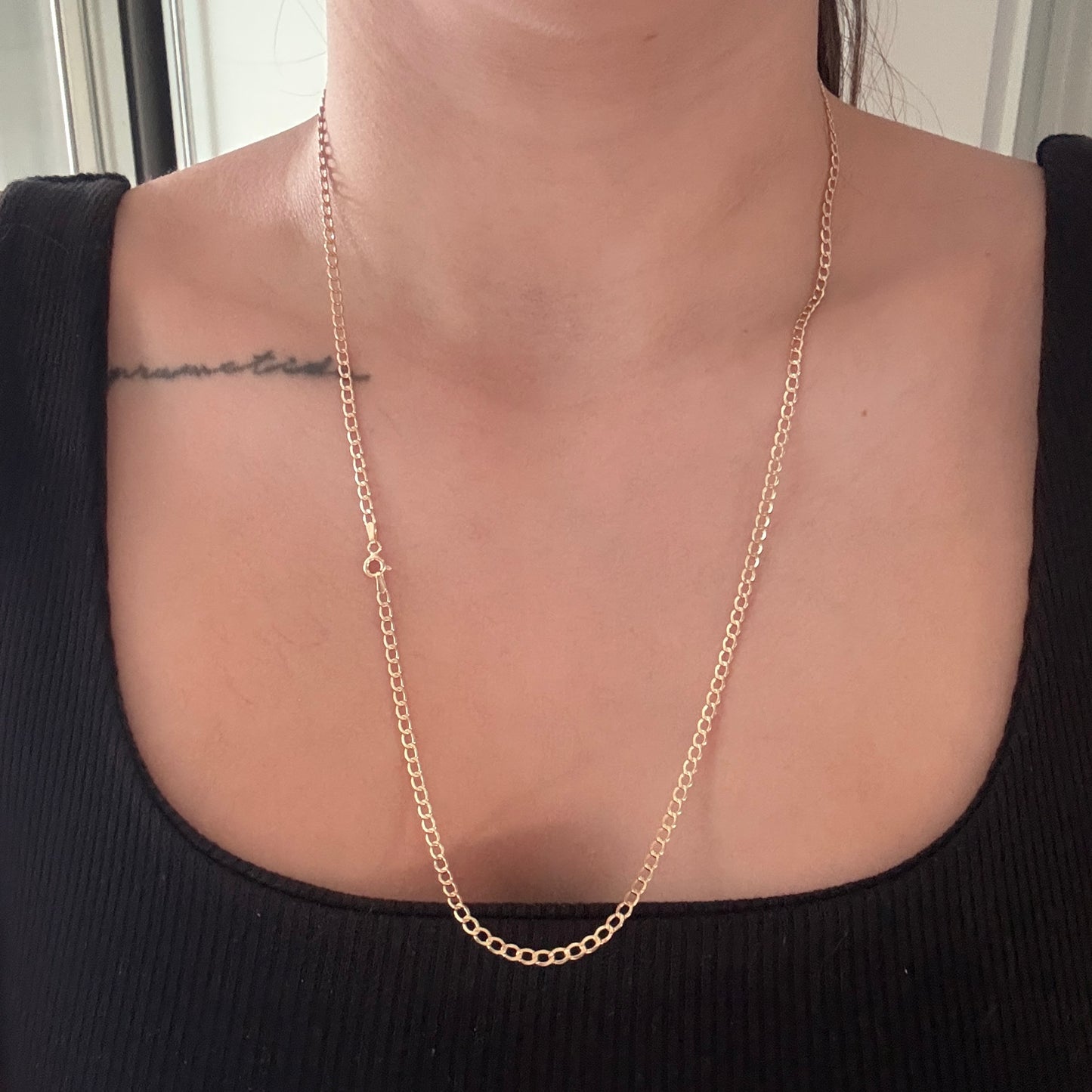 CUBAN CHAIN 2.5MM YELLOW GOLD ITALY 18K 60CM - 3.0GR