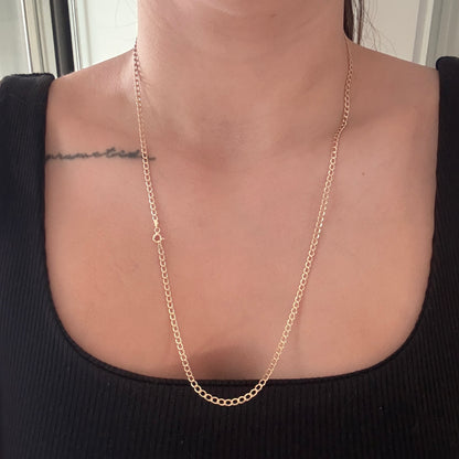 CUBAN CHAIN 2.5MM YELLOW GOLD ITALY 18K 60CM - 3.0GR