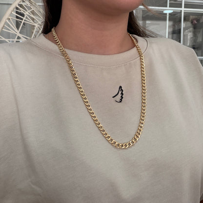 ROUND CUBAN CHAIN ​​6.7MM YELLOW GOLD ITALY 18K - 60CM 11.72GR