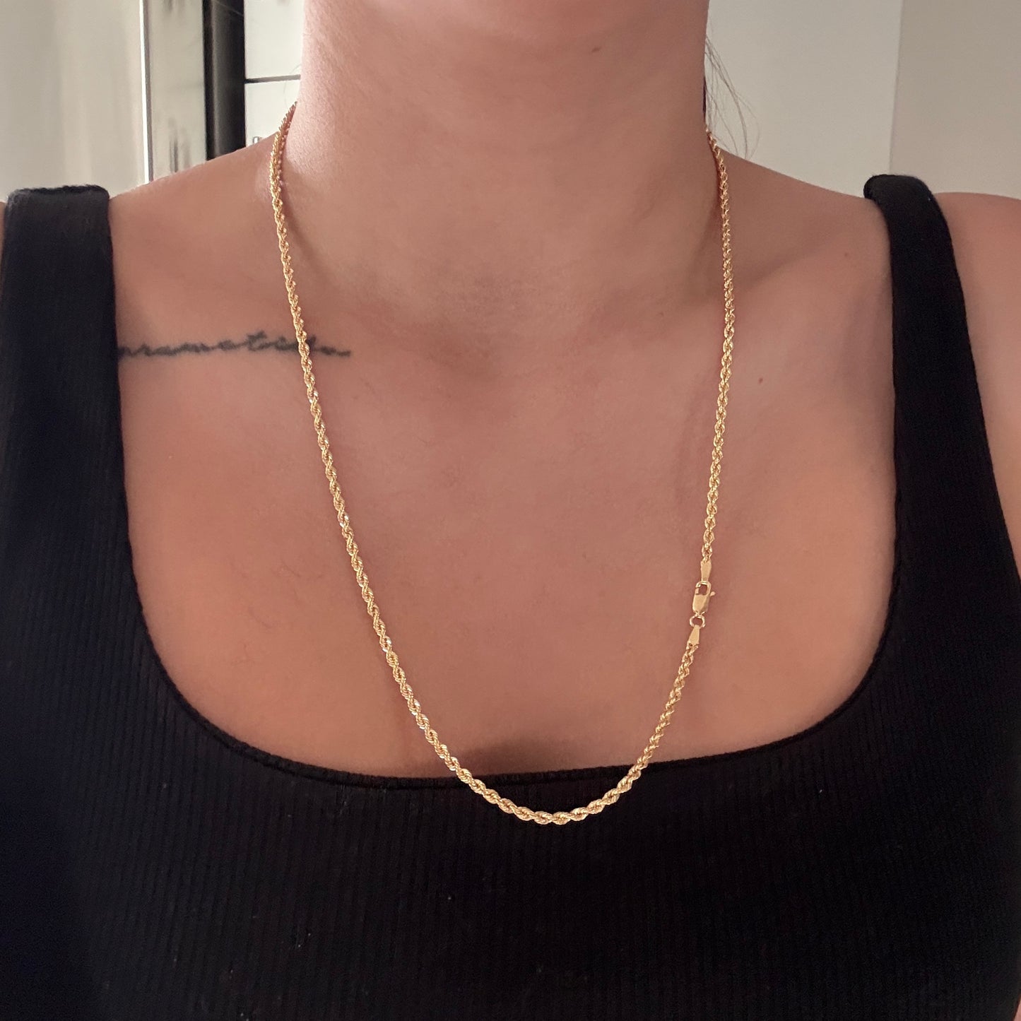 TURBILLON LOOP CHAIN 2.5MM YELLOW GOLD ITALY 18K 60CM - 6.09GR