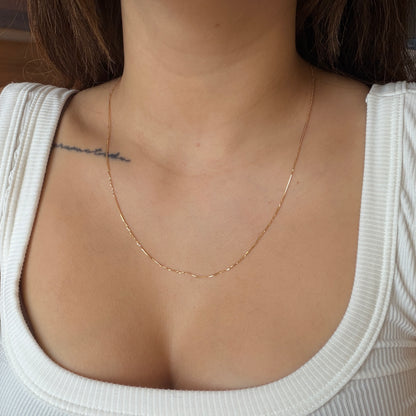 0.9MM SINGAPORE SNAKE CHAIN YELLOW GOLD ITALY 18K 50CM - 2.15GR