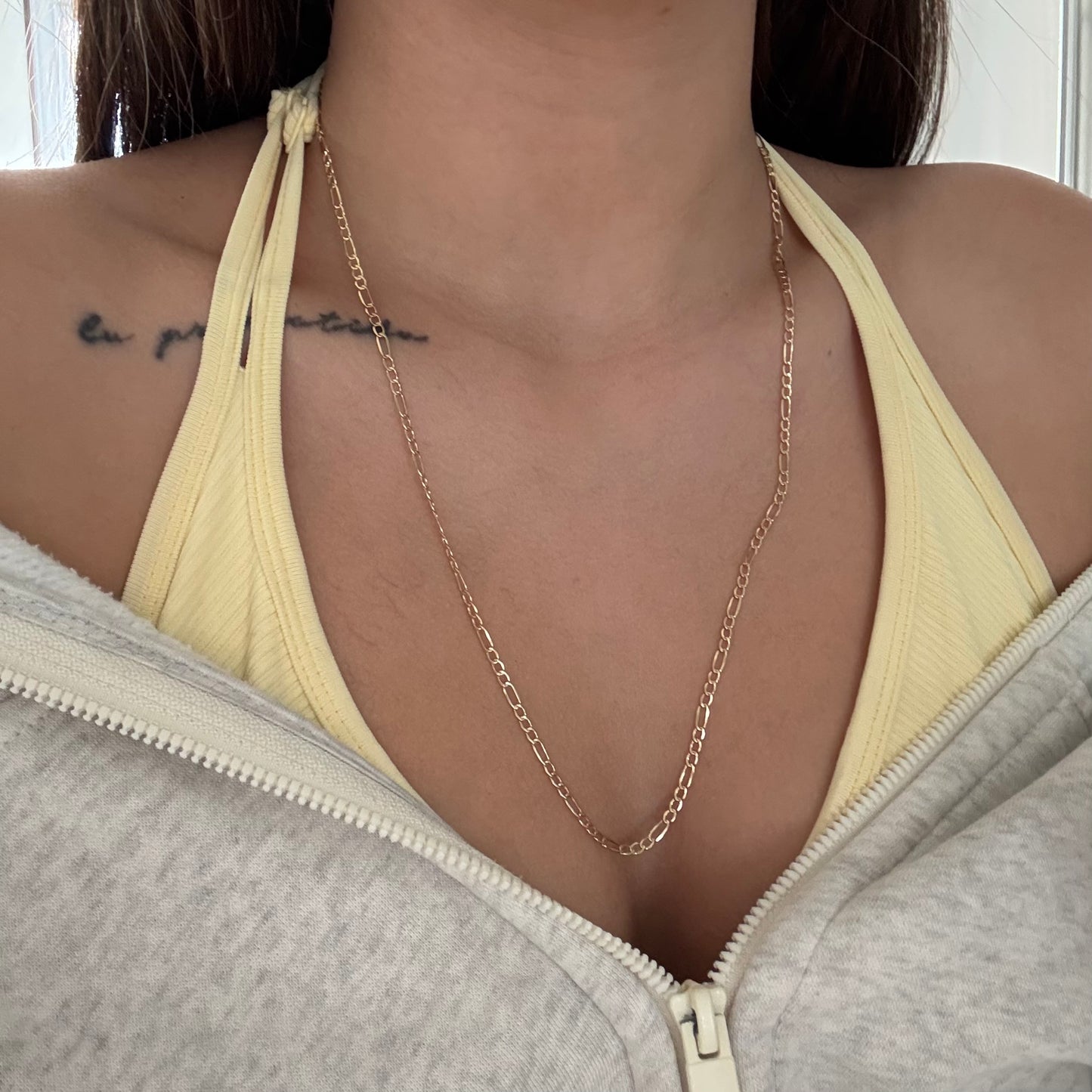 3X1 FIGARO CHAIN ​​3MM YELLOW GOLD ITALY 18K 60CM - 3.0GR