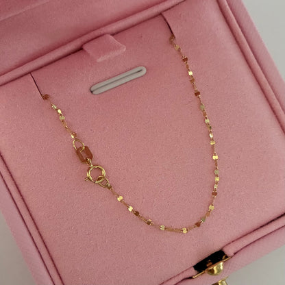 MINI CRISPETA CHAIN ​​YELLOW GOLD 18K ITALY 45CM - 0.7GR