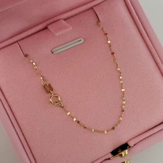 MINI CRISPETA CHAIN ​​YELLOW GOLD 18K ITALY 45CM - 0.7GR