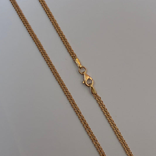 CUBAN CHAIN ​​WHEAT STYLE 2.5MM YELLOW GOLD ITALY 18K 60CM - 3.67GR