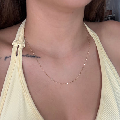 MINI CRISPETA CHAIN ​​YELLOW GOLD 18K ITALY 45CM - 0.7GR