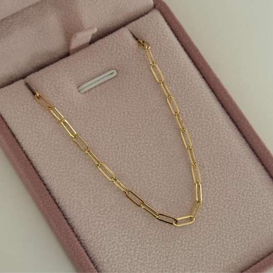 CAJON BRACELET 2.2MM ITALY 18K YELLOW GOLD 18.5CM - 1.32GR