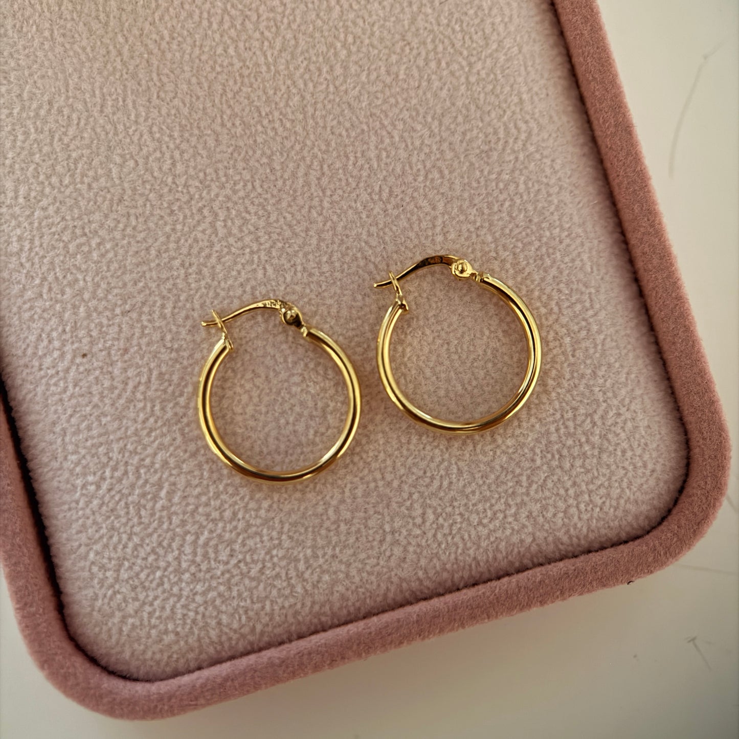 CANDONGAS LISAS TUBULARES 1.4CM ORO AMARILLO COL 18K - 1,13GR