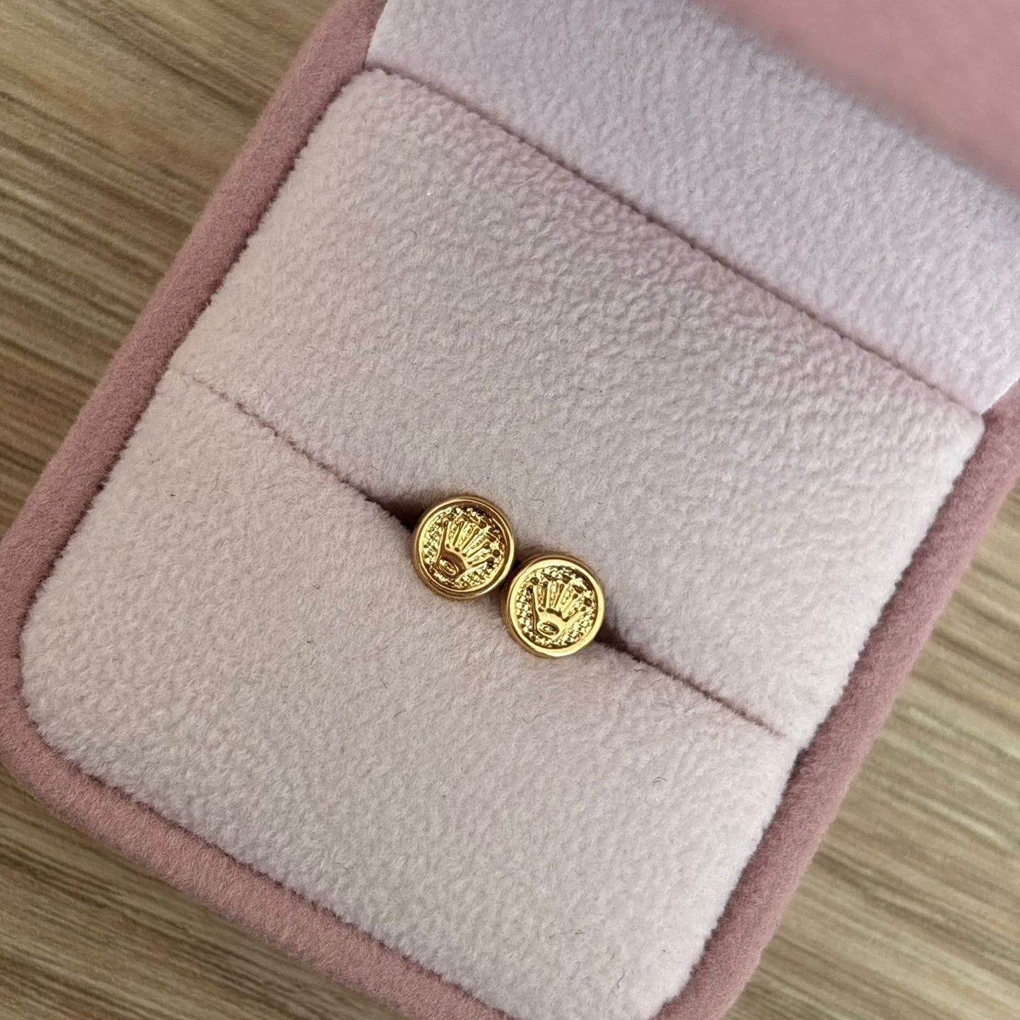 TOPOS CORONA DIAMANTADOS 4MM ORO AMARILLO COL 18K - 0,65GR