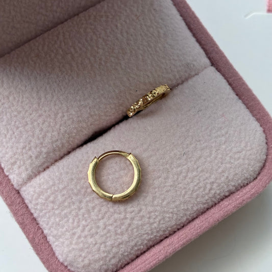 DIAMOND CLIP CANDONGAS 0.7CM YELLOW GOLD ITALY ESP 18K - 0.7GR