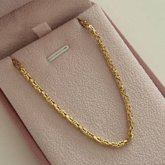 PULSERA PUNTO PERUANO 2MM ORO AMARILLO ITALY 18K 19CM - 3,34GR