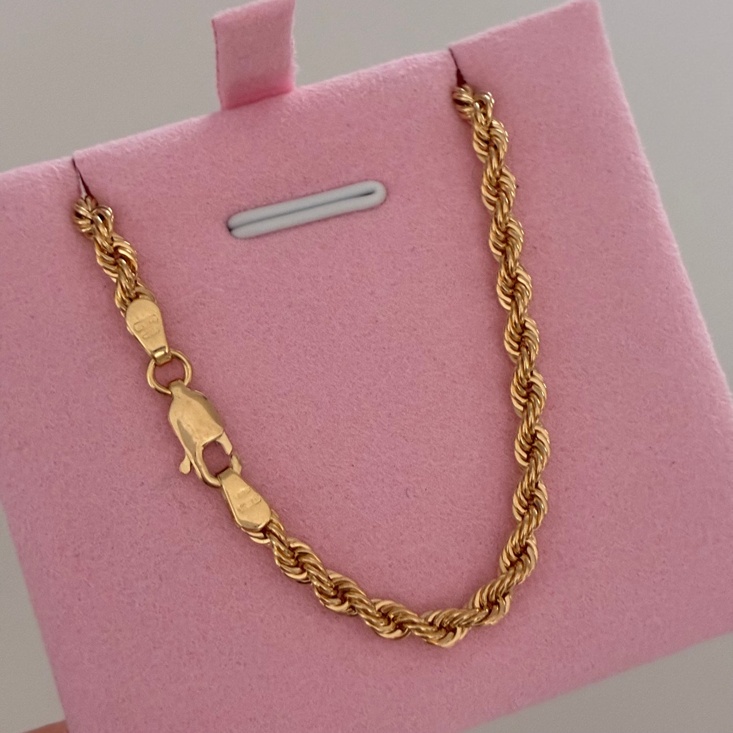 3MM YELLOW GOLD 18K ITALY BOW BRACELET 20.5CM - 3.13GR