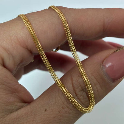MINI SEDUSA BRACELET 2MM YELLOW GOLD ITALY 18K 18CM - 1.07GR
