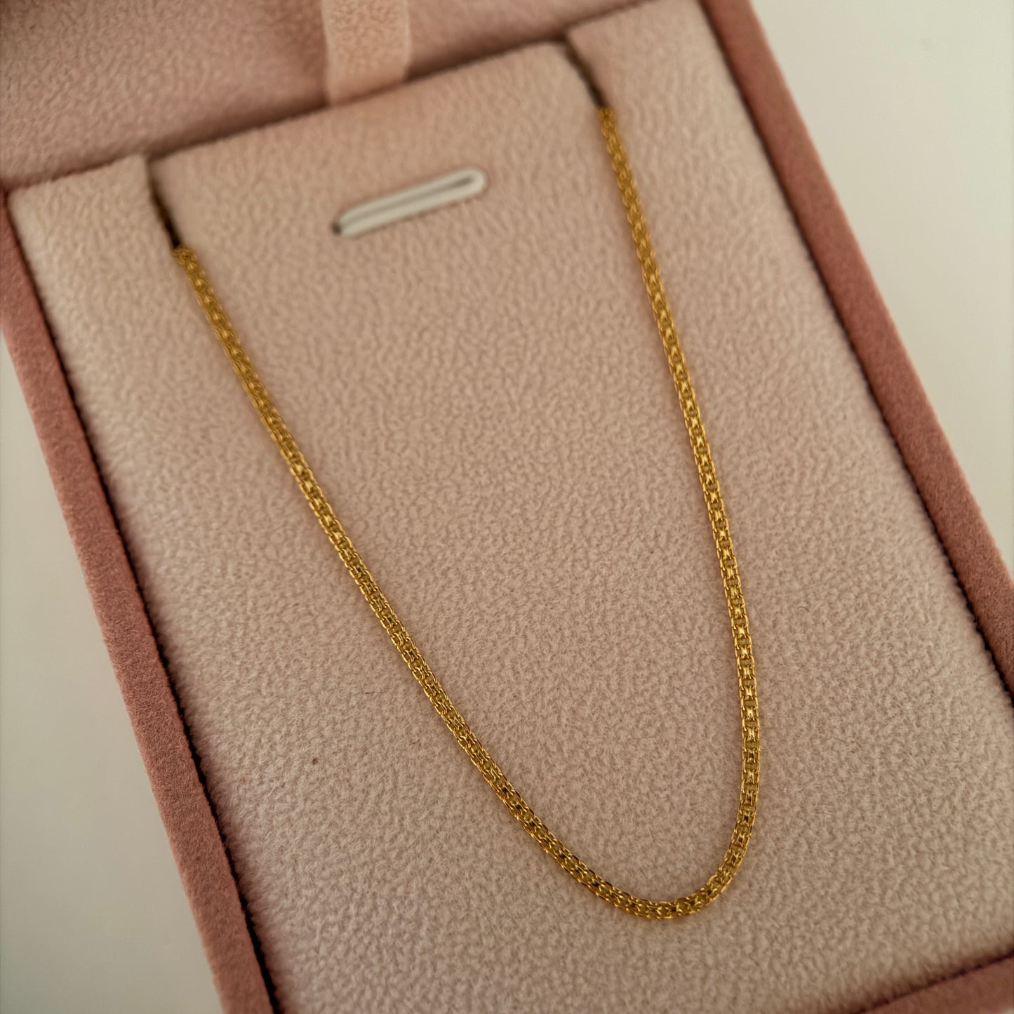 CADENA MINI CHINA UN CARRIL 1.4MM ORO AMARILLO ITALY 18K 45CM - 2,55GR