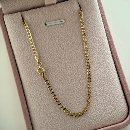 CADENA CUBANA 2.5MM ORO AMARILLO ITALY 18K 60CM - 2,7GR