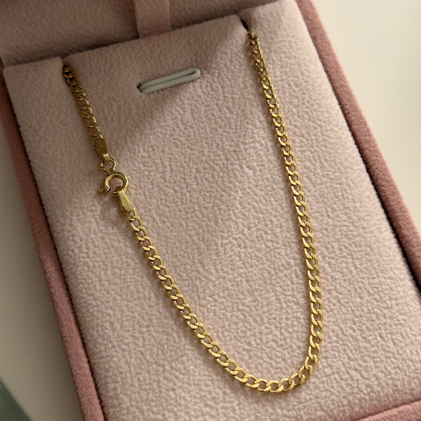 CADENA CUBANA 2.1MM ORO AMARILLO ITALY 18K 45CM - 2,08GR