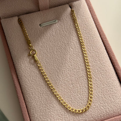 CADENA CUBANA 2.1MM ORO AMARILLO ITALY 18K 45CM - 2,08GR
