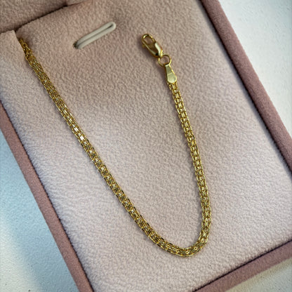 CADENA CHINA UN CARRIL 2.3MM ORO AMARILLO ITALY 18K 45CM - 3,17GR