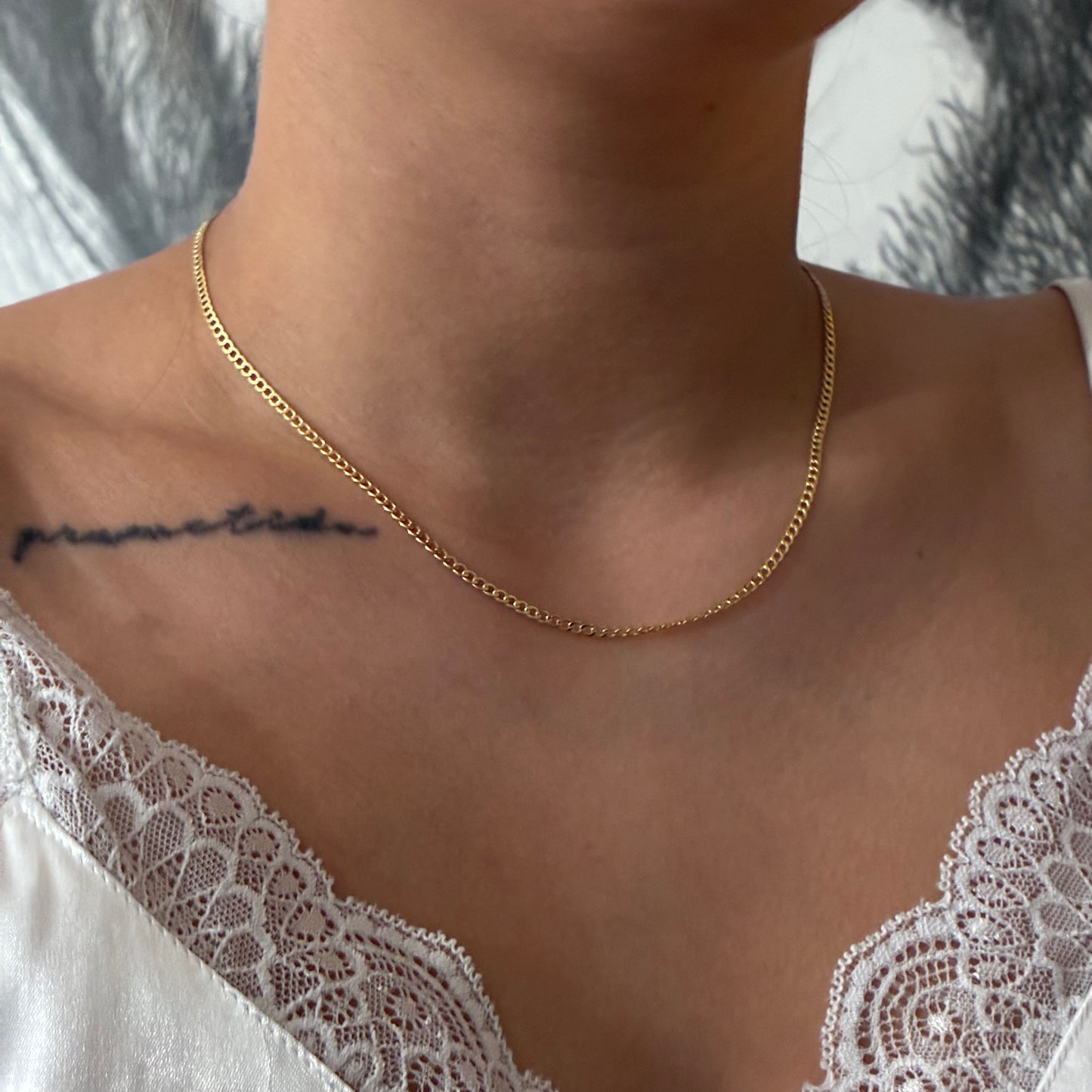 CADENA MINI CUBANA 2MM ORO AMARILLO ITALY 18K 45CM - 2,02GR