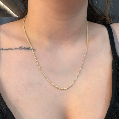 ROPE CHAIN 1.75MM YELLOW GOLD ITALY 18K 50CM - 1.7GR