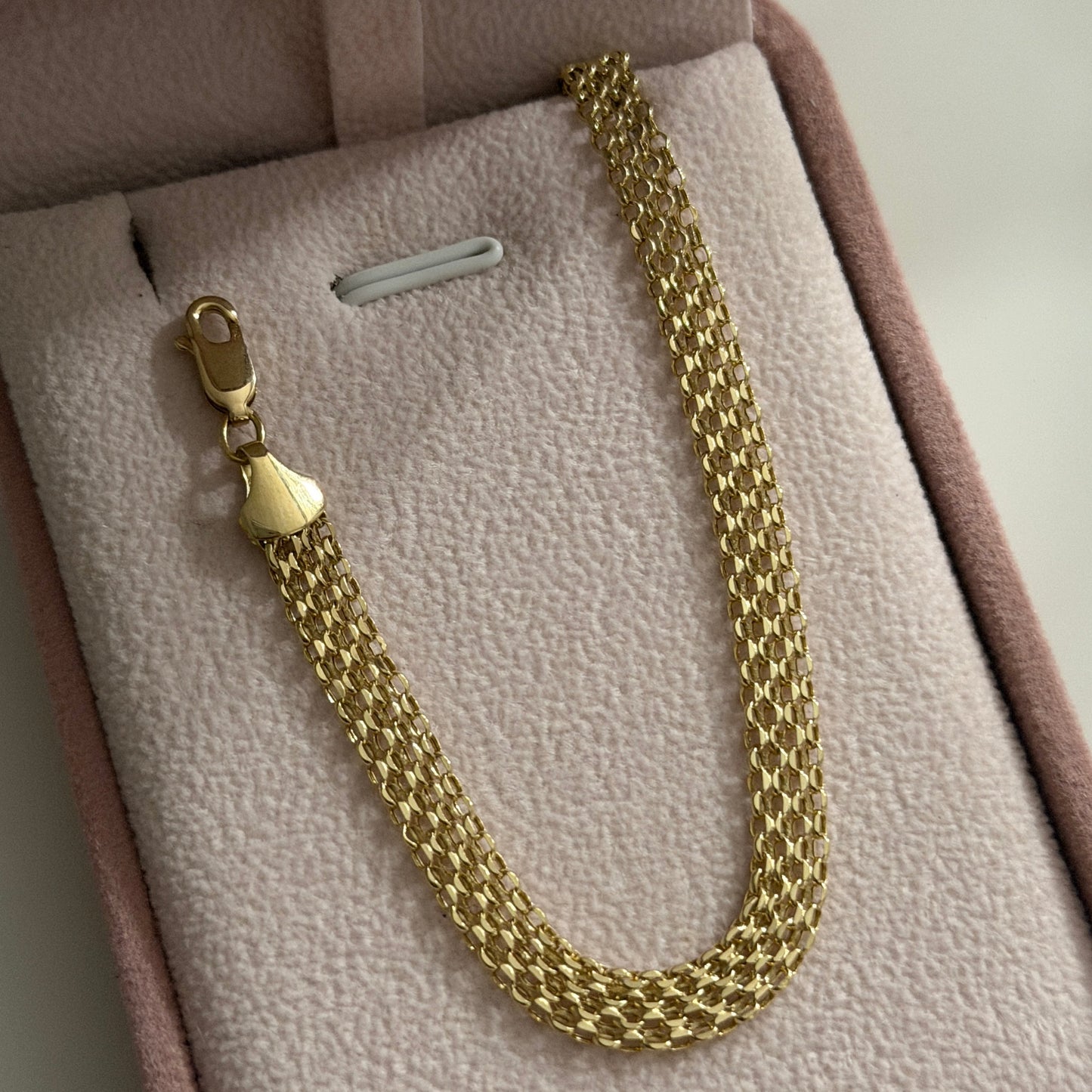 CADENA CHINA DOBLE CARRIL 5.8MM HUECA ORO AMARILLO ITALY 18K 60CM - 7,99GR