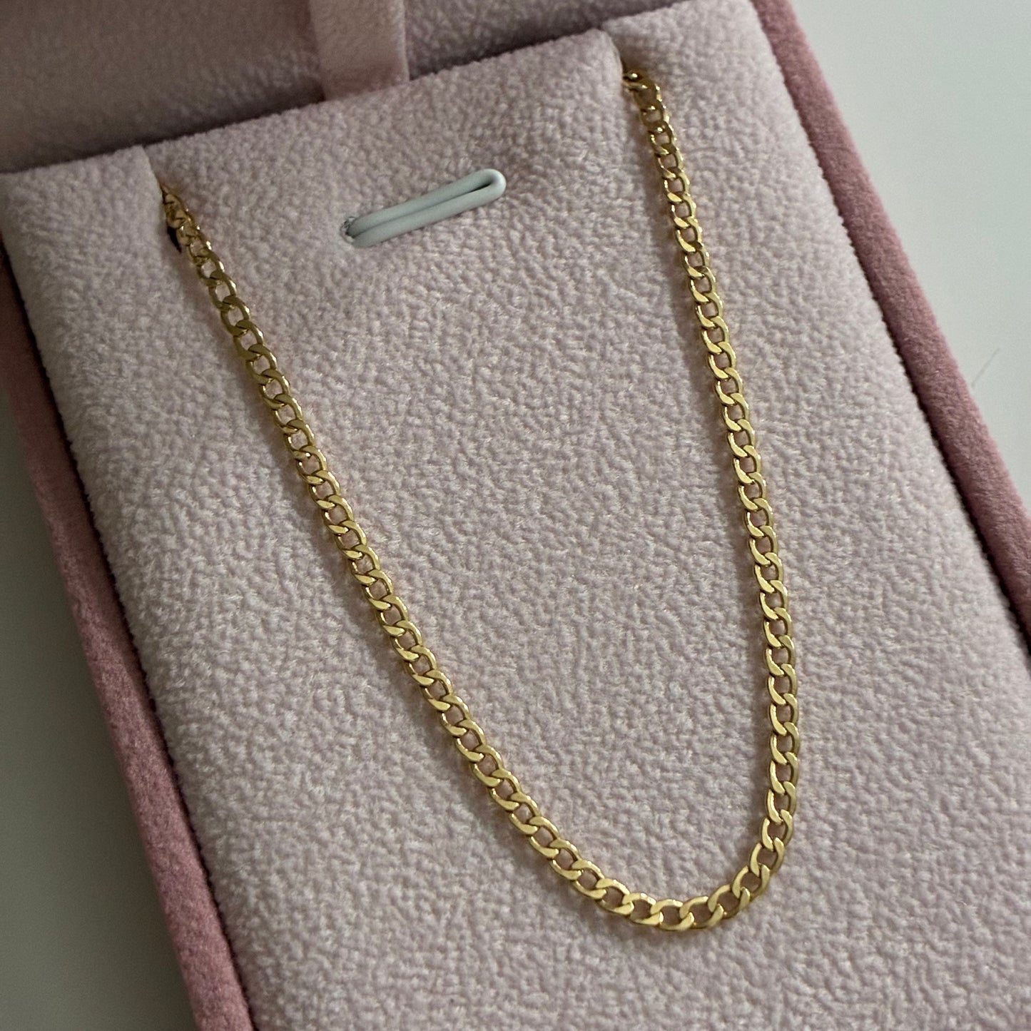 CADENA MINI CUBANA 2MM ORO AMARILLO ITALY 18K 45CM - 2,02GR